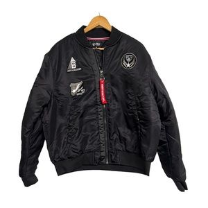 New Mens‎ Fisll Brooklyn Nets Team Flight Bomber Jacket Black